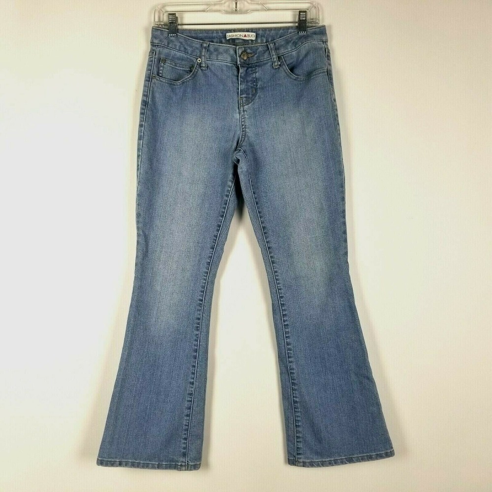 Fashion Bug Women's Jeans Size 6 Petite Blue Denim Distressed Pants Casual